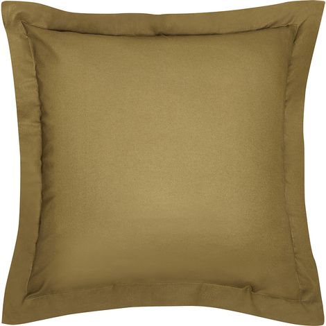 Taie d'oreiller carrée 100% coton 63x63 ESSENTIAL coloris Bronze (1/5)