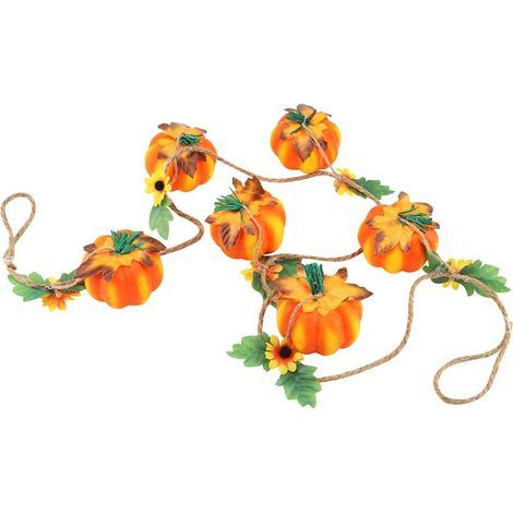 Guirlande De Citrouilles En Mousse - Décoration Suspended Pour Halloween - Intérieur Et Extérieur - Lot De 6 Pièces (1/5)