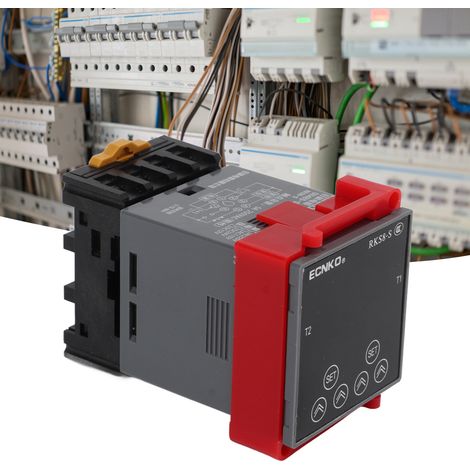 Relais temporisé multifonctionnel RKS8-S avec écran LCD, interrupteur marche/arrêt et socle, 380 V CA (1/5)