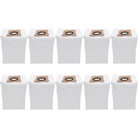Lot de 10 sacs à poussière pour robot aspirateur en tissu non tissé compatible X10+ X20+ L10s Ultra L20 Ultra SL10 S10S Ultra (1/5)