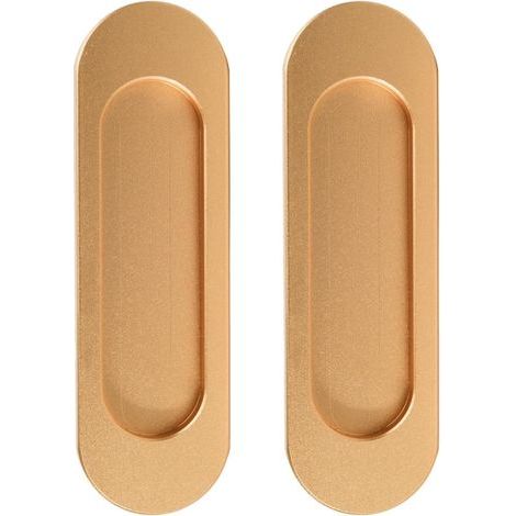 2 Pièces - Poignée de Porte Coulissante - Alliage d&39Aluminium - Auto-Adhésive et Durable - Pour Baies Vitrées et Meubles - Doré - 10x3 cm (1/5)
