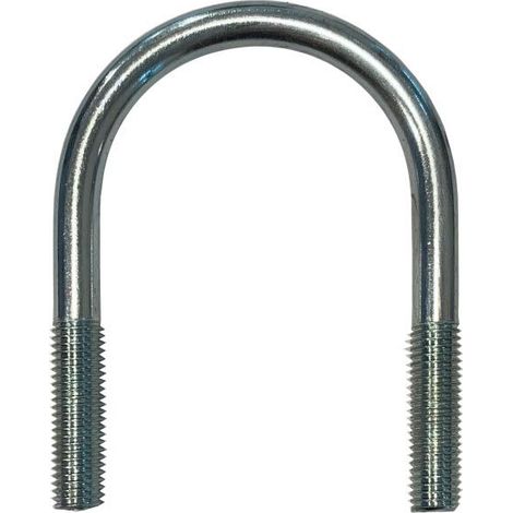U-Bolt M10 x 40 mm Thread, 59 mm Inside Diam, 80 mm Inside Height BZP