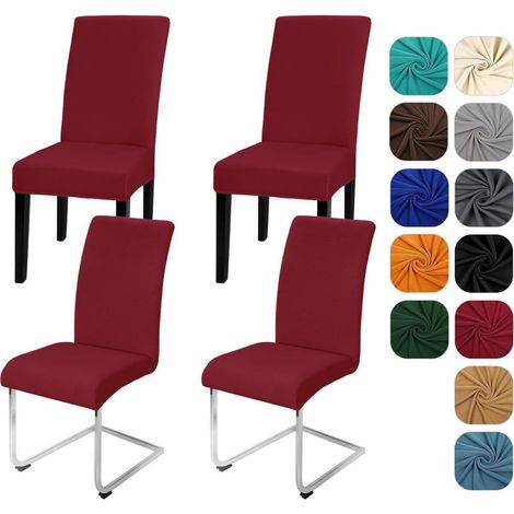 Stuhlhussen 4er Set, Stretch, abnehmbar, waschbar, für Küche & Restaurant (1/5)