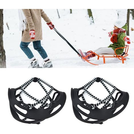 Crampons de Sécurité Anti-Glace Silicone [2 Pièces] Tension Haute pour Marche Randonnée Sport Shoes Chaussures Hiking (1/5)