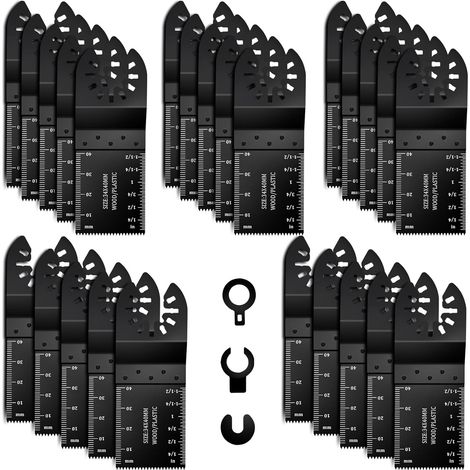 Lames à outils multiples 50PCS, lames de scie oscillantes universelles Lames à outils multiples professionnelles en bois / plastique Coupe à bois Release rapide (1/5)