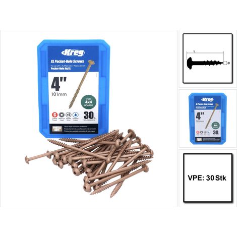 102 mm XL Pocket-Hole Schraube, 30-ct. KREG - SML-C4X400-30 (1/5)