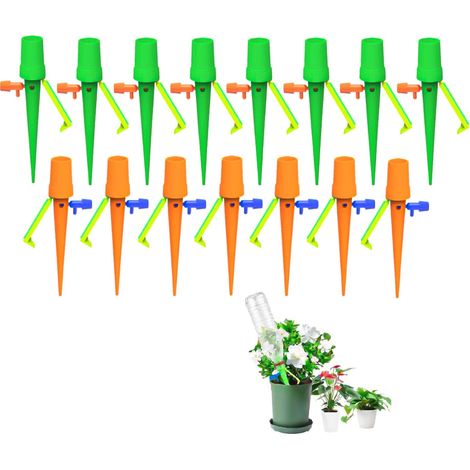 Set di irrigazione a goccia da 15 pezzi, con valvola dell'acqua regolabile per l'irrigazione automatica, adatto per innaffiare piante da interno e da giardino. (1/5)