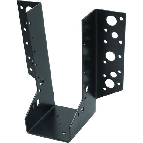 Support de poutre noir galvanisé à lèvres pliées poutres de 6.3 x