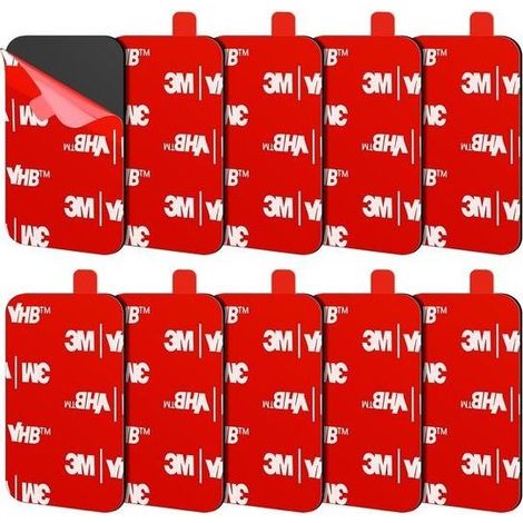 Ruban adhésif double face 3M, ruban 3M extra fort, pastilles adhésives 3M, rectangulaires, résistant à l\'eau et à la chaleur, pour voiture, décoration intérieure, caméras d\'action et caméras embarqu (1/4)