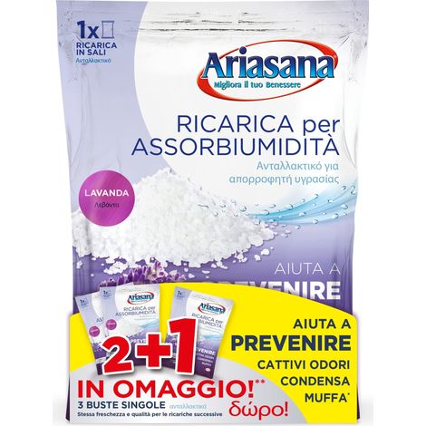 Ricarica Lavanda per Assorbiumidità Ariasana (2+1 Omaggio) 450 Gr. 8.00 (1/3)