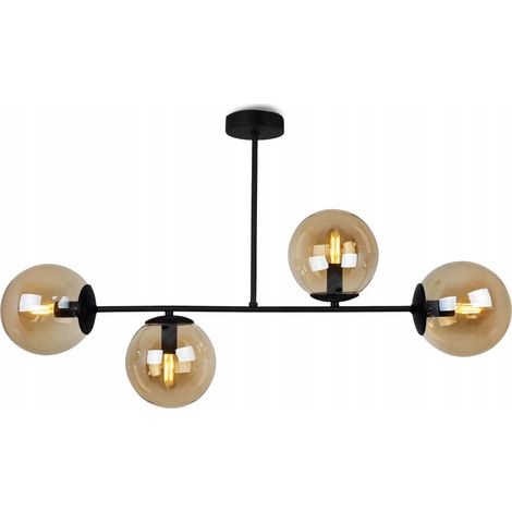 PLAFONNIER LUSTRE SUSPENDU LOFT ÉLÉGANT BOULES DE VERRE