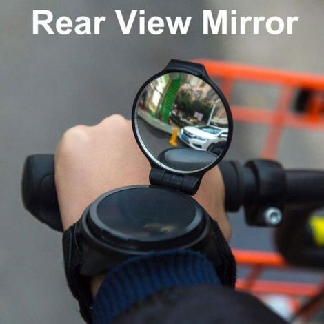 Rétroviseur Vélo - Réglable 360° - Pour Poignet - Réfléchissant - Noir - 1 Pièce (1/5)
