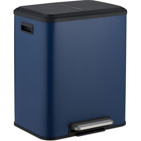 Cubo de basura de cocina, doble compartimento, capacidad de 15 l