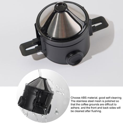 Filtre à café inoxydable, cafetière portable pour extérieur, accessoire de camping, verseuse filtrante réutilisable (1/5)