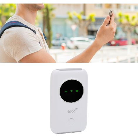 Point d'accès Wi-Fi mobile 4G/5G LTE haut débit avec écran LED couleur, routeur pour carte SIM, prend en charge jusqu'à 10 appareils connectés (300 Mbps) (1/5)