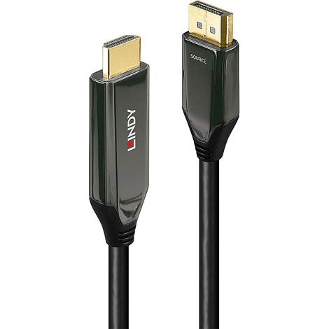 Lindy 40931 adaptador de cable de vÍ­deo 2 m HDMI tipo A (Estándar) DisplayPort Negro