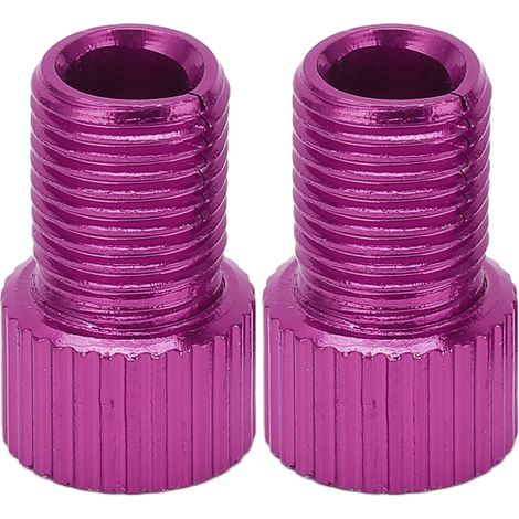 2 pièces Adaptateur de Valve Vélo Presta en Schrader Résistant pour Pompe Montagne Violet (1/5)