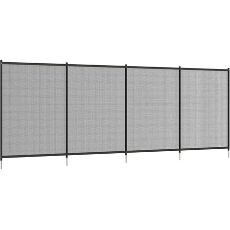 Lot de 4 panneaux de clôture pour piscine 365x126 cm – Barrière de sécurité avec pieds, cadre en aluminium, textile résistant – Idéal pour jardin, terrasse et bassin – Noir (1/5)