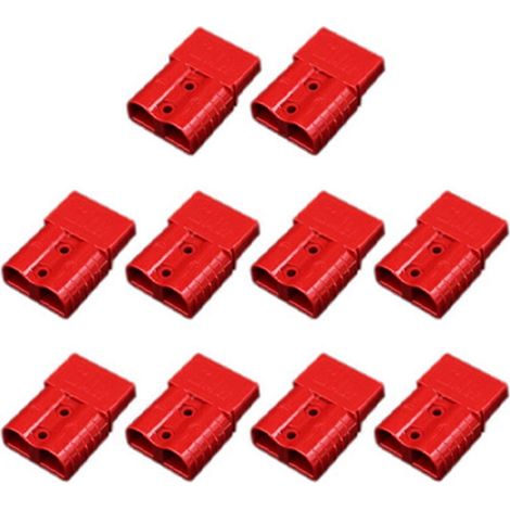Lot de 10 connecteurs Anderson 120 A avec poignée rouge (1/5)