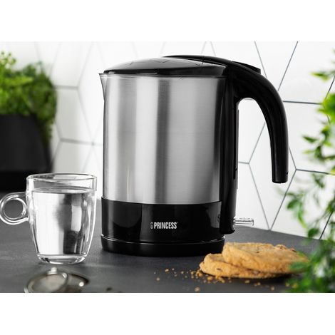 Wasserkocher Edelstahl gebürstet - 1,7Liter, 2200 Watt, 360° drehbar (1/5)