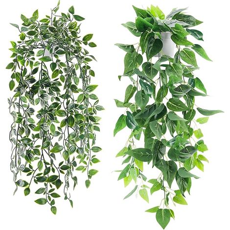 Plante Artificielle Tombante,Plantes Artificielles Interieur et Exterieur,Fausse Plante Convient pour Décorer Le Bureau,Salon,Cuisine,Jardin (1/5)