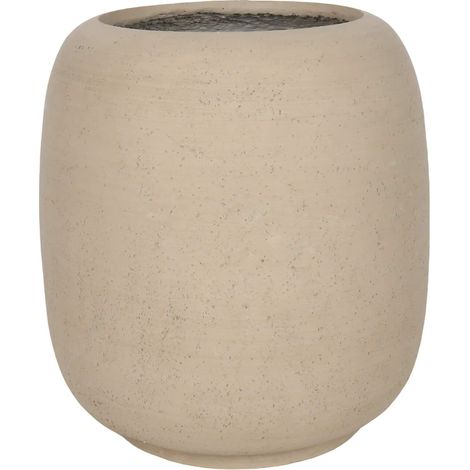 Vaso per Interno Rebecca Mobili Heliosa 37x32,5x32,5 Ossido di Magnesio Beige Moderno