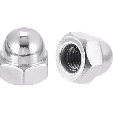 10 Pièces Ecrou Borgne Hexagonaux - écrous à chape Écrous Borgnes en Acier Inoxydable A2 Cache ecrou pour Vis Boulons Filetés (1/5)