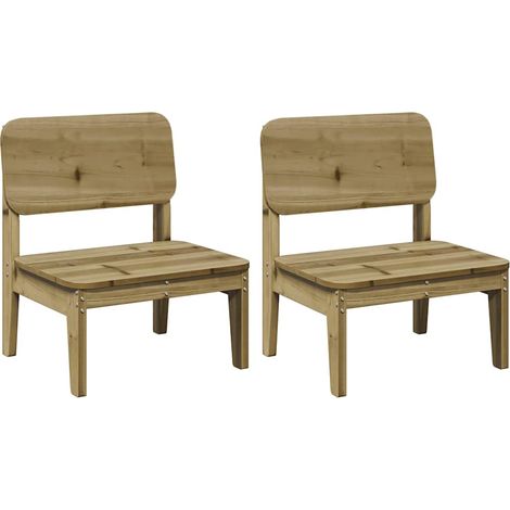 Lot de 2 Chaises de jardin,Chaise d'extérieur cire marron 60x52,5x72 cm CFW9398467 (1/5)