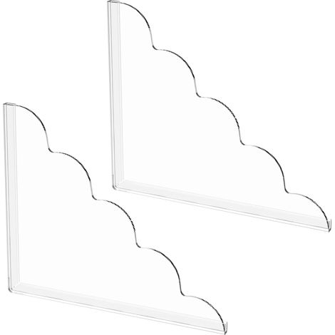 (Style C)2Pcs Self- Adhesive Shower Splash Guard Acrylic Transparent Bathtub Water Guards Easy to Install Wash Basin Water Blocking (1/4)