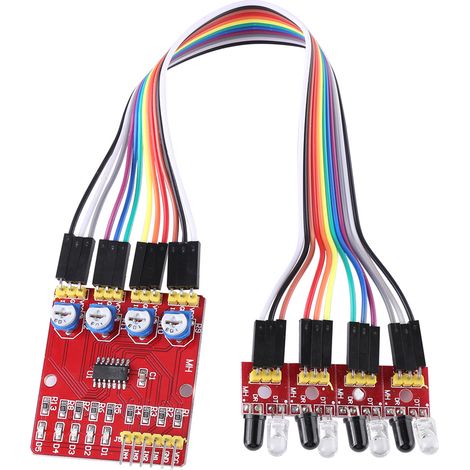 Capteur de suivi infrarouge 4 voies, module pour voiture intelligente, évitement d'obstacles, kit PCB (1/5)