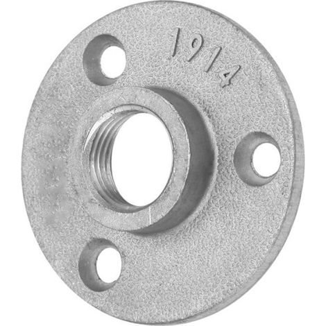 Bride De Sol - DN15 - Aluminium - Fixation Tuyau Cuisine Salle De Bain - 65 mm - Lot De 10 (1/5)
