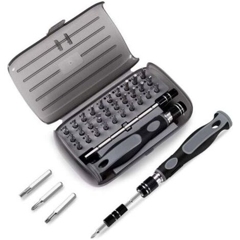 Kaelt - UlisemJeu Tournevis de Précision 32 en 1- Mini Set Tournevis Magnétique Bricolage Electronique de Réparation Kit, Outil Informatique pour PC, MacBook, iPhone, Lunettes, Montre, Smartphone (1/4)