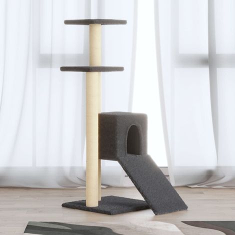 Arbre à Chats Gris Foncé, 92 cm De Haut, 3 Étages, 3 Couchages (1/5)
