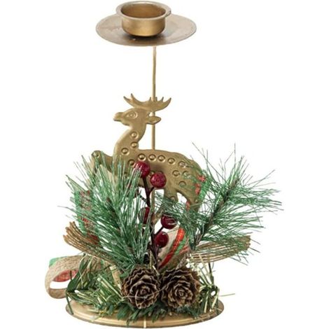 ANDIAMO décoration pour Noël. Bougeoir de Noël Bougeoir de Noël Chandelier décoratif Bougeoir de fête Décor de table de Noël Photophore de Noël (1/4)