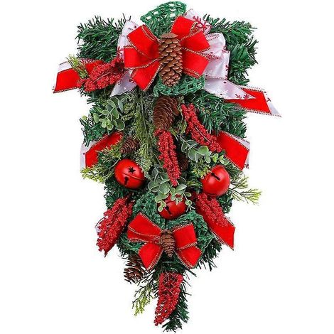 Voici une proposition de titre en français, optimisé pour les mots-clés et ne dépassant pas 190 caractères :
Couronne de Noël naturelle avec pommes de pin pour porte, balcon, entrée – Décoration fest (1/4)