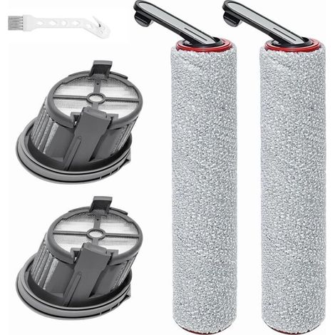 Spazzole a rullo di ricambio per aspirapolvere Dreame H14 AE per solidi e liquidi, 2 spazzole rotanti di ricambio + 2 filtri di ricambio + 1 spazzola (1/4)