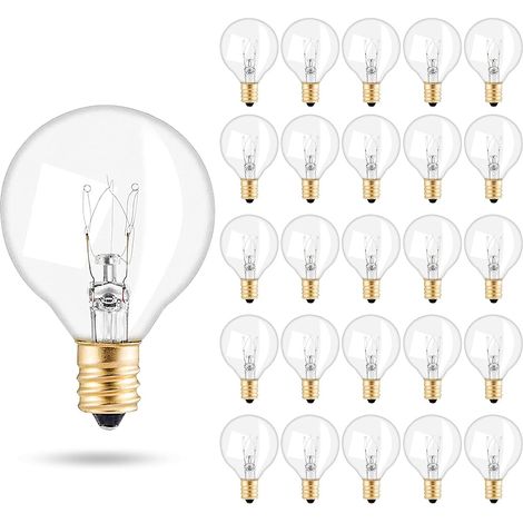 25PCS Ampoule Guirlande Guinguette G40, E12 7W Ampoules de Remplacement (1/5)