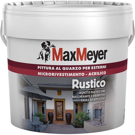 MaxMeyer Pittura per esterni Quarzo Rustico BIANCO 2,5 L