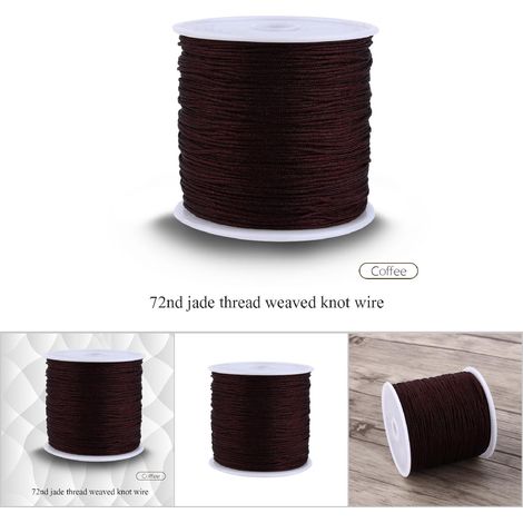 100M x 0.8mm Fil Nylon Cordon Macramé Shamballa Chaîne Café Tresse Raphia (1/5)