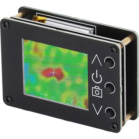 Caméra thermique infrarouge miniature avec écran TFT 1,8 pouce, résolution 32 x 24 pixels (160 x 128 pixels). (1/5)