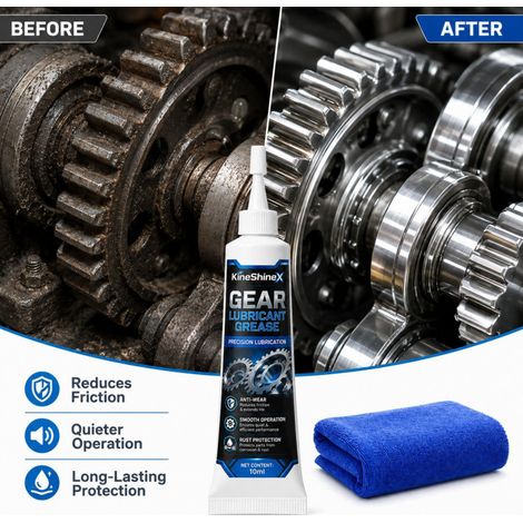 KineShineX Gear Grease 10ml, a precision mechanical gear lubricant that is wear-resistant, rust-proof, noise-reducing, and smooth. (1/4)