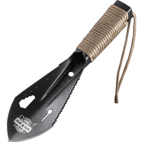 Pelle de camping ultra-légère pour backpacking - Mini pelle de jardin - Pelle de randonnée - Outil multifonction de camping avec sac de transport pour la randonnée, le creusage, le jardinage en plein