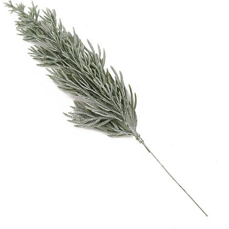 Branche de pin de Simulation de noël avec effet de gel blanc, choix de brins de cèdre artificiels décoratifs pour décoration de mariage et de vacances, Type A (1/5)