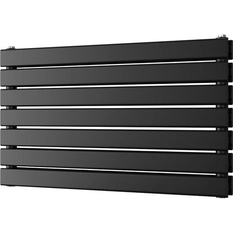 Typhoon Axis - Black Horizontal Radiator H476mm x W800mm Double Panel