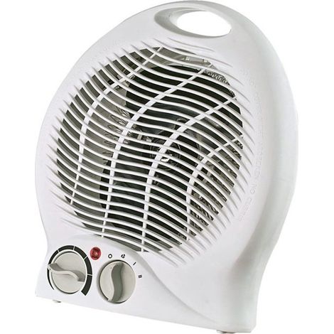 BelleRise - Chauffage soufflant avec 2 niveaux de puissance et protection contre la surchauffe, 2000 W, blanc (1/5)