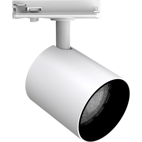 Spot LED sur Rail Blanc Monophasé 24W 36° TRIAC Dimmable - Blanc Neutre 4000K - 5500K - SILAMP