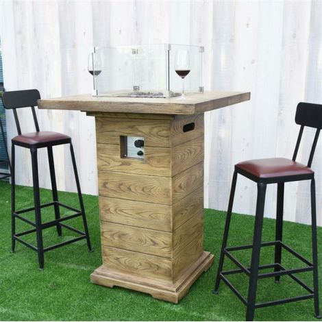Elementi Gasfeuerstelle "Rova Bar" in Holz-Optik (1/5)