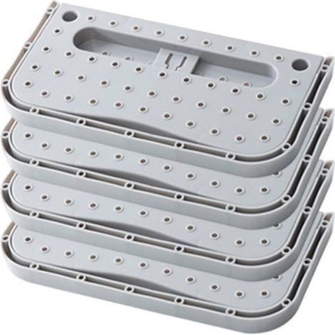 Étagère à chaussures murale - Lot de 4 - Porte-chaussures - Support à pantoufles - PP - Organisateur de chaussures suspendu (1/5)