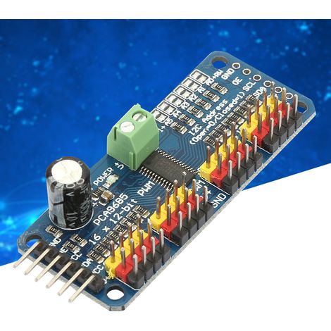 PCA9685 Module de commande de servomoteur PWM 12 bits 16 canaux I2C, 401000 Hz, 5 V (1/5)