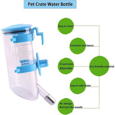 1 distributeur d'eau portable pour cage de chien, idéal pour les chiots et les chatons, pour un usage quotidien.-AquaForge (1/4)